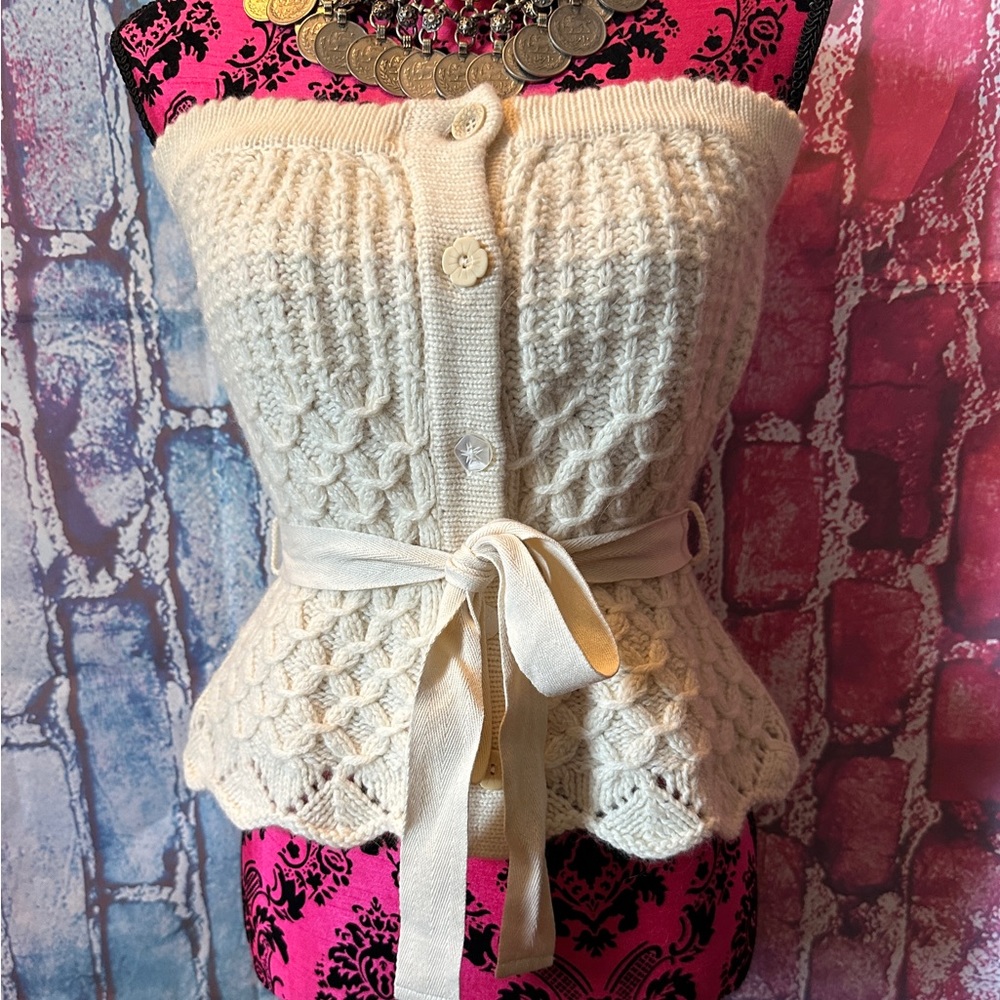 Tabitha for Anthropologie Tube Top Sweater  Size Medium
